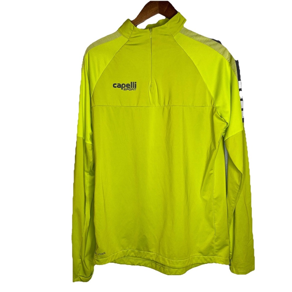 Capelli Sport Madison 1/4 Zip Technical Training Top Men's L Yellow Biking Gym